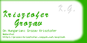 krisztofer grozav business card